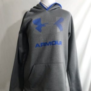 Grey/Blue Under Armour hoodie youth xl